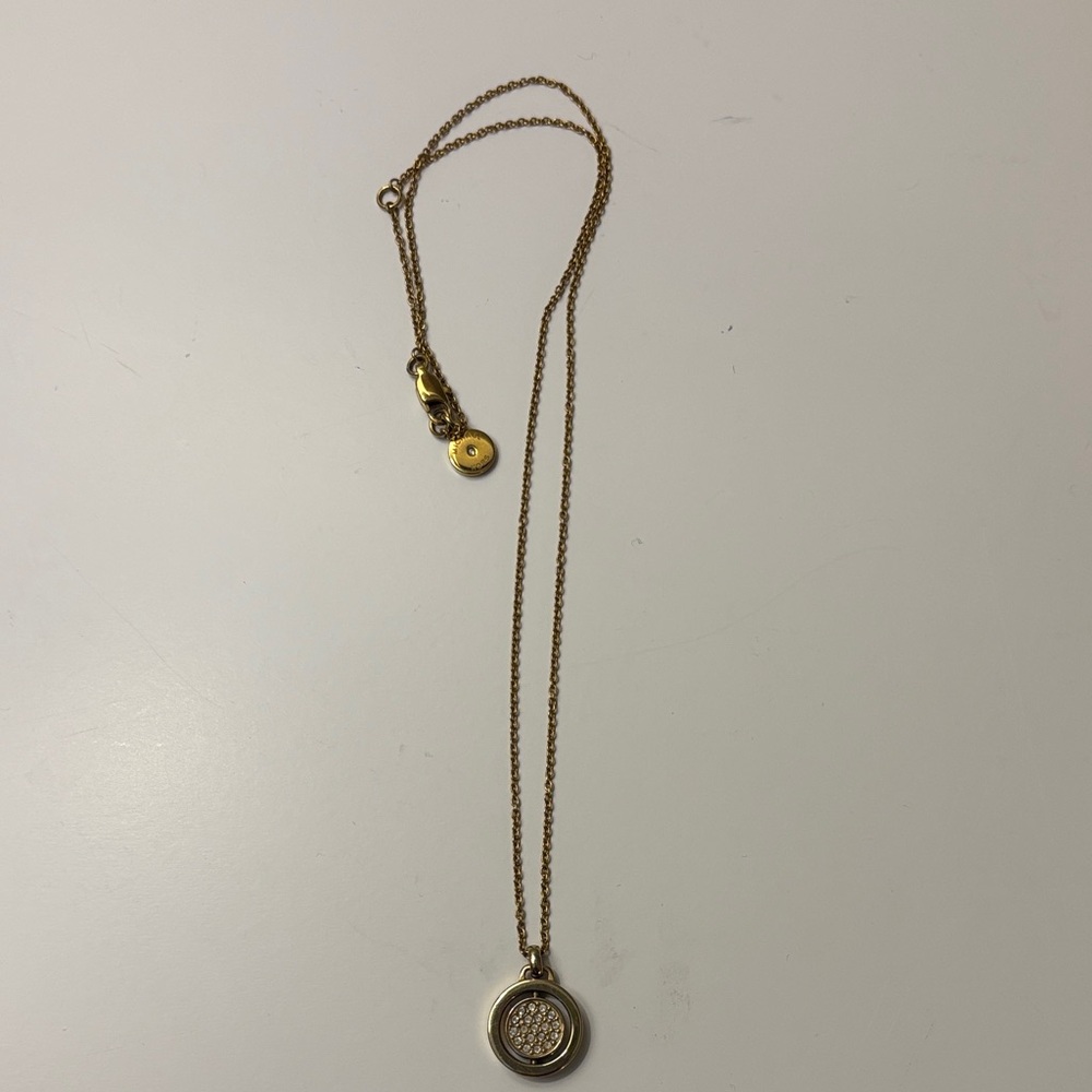 Michael Kors Elegant Gold Pendant Necklace